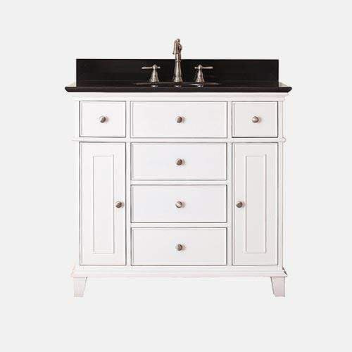 36" Wilbur Vanity for Oval Undermount Sink - White