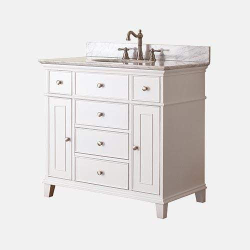 36" Wilbur Vanity for Oval Undermount Sink - White