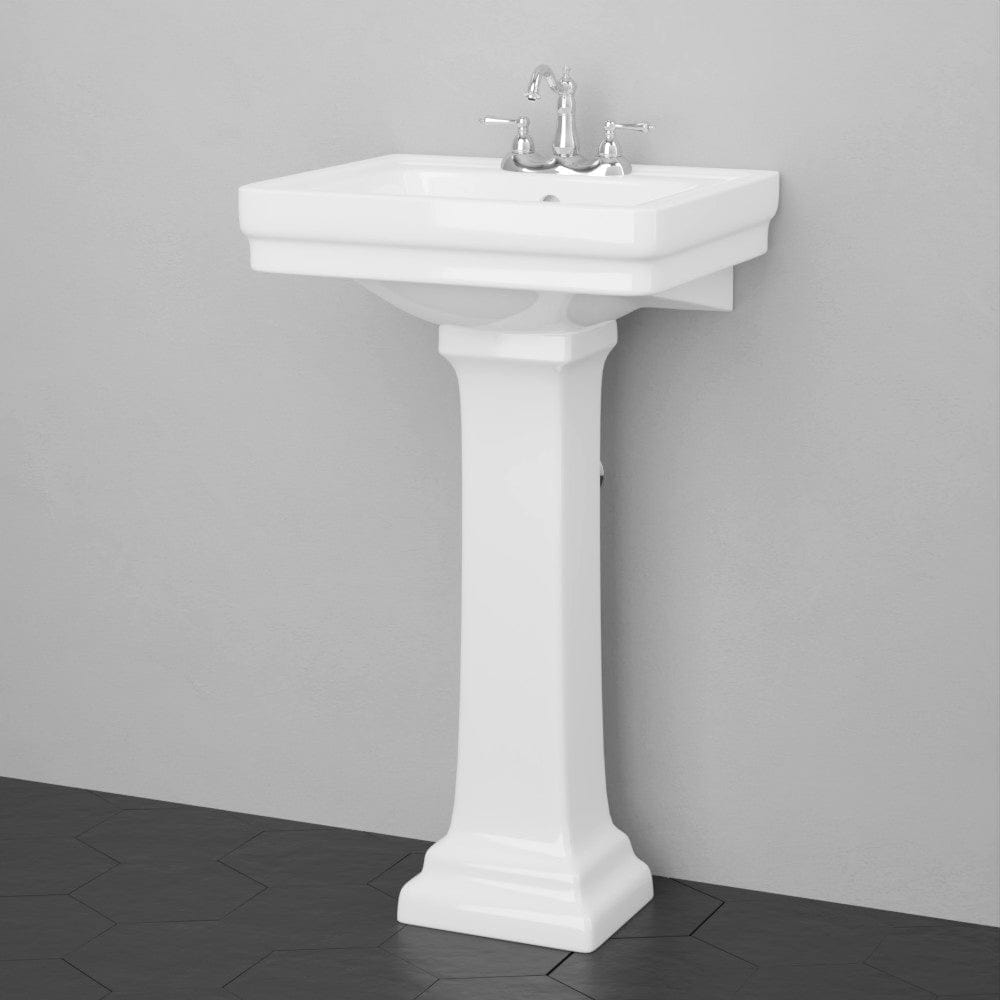 38" Tall Tifton 100 Vitreous China Pedestal Sink