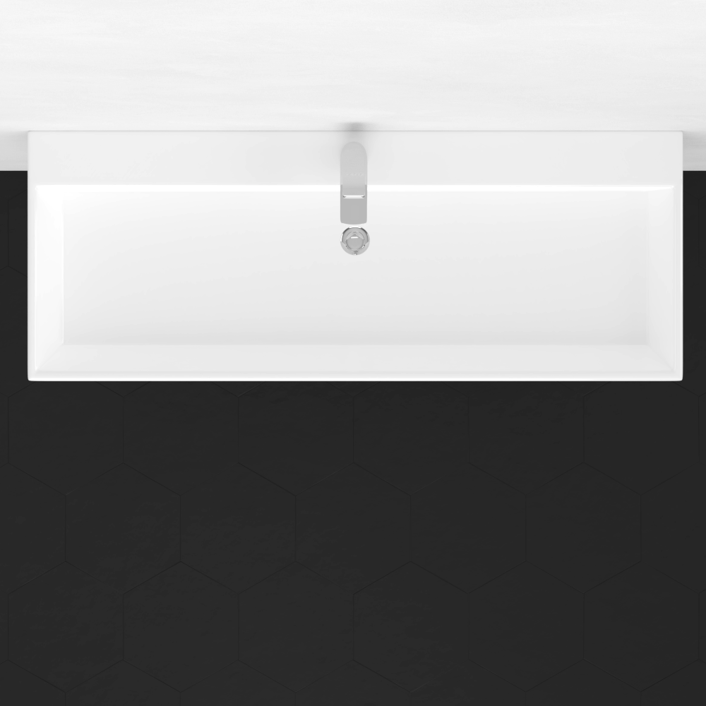 39" Beckley Vitreous China Console Bathroom Sink with Steel Stand