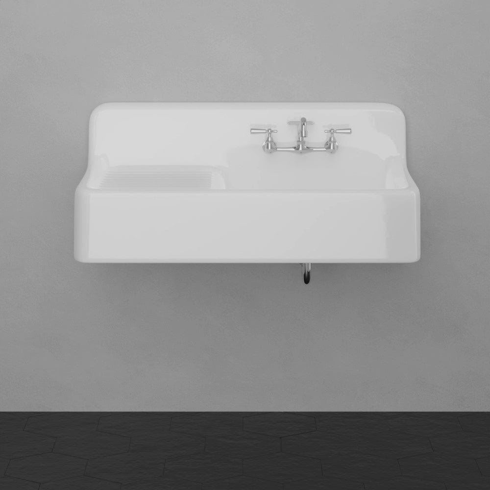 42" Sudbury Cast Iron Wall-Hung Kitchen Sink with Left Side Drainboard