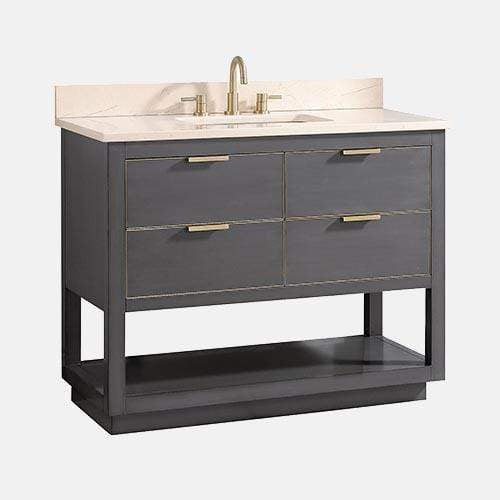 42" Tendoy Vanity Cabinet for Rectangular Undermount Sink - Twilight Gray