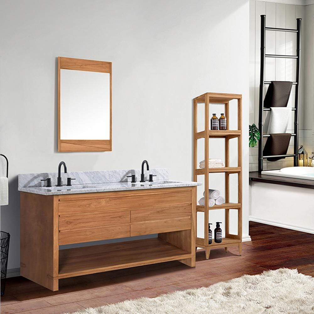 48" Avellino Vanity Cabinet for Rectangular Undermount Sink - Natural Teak