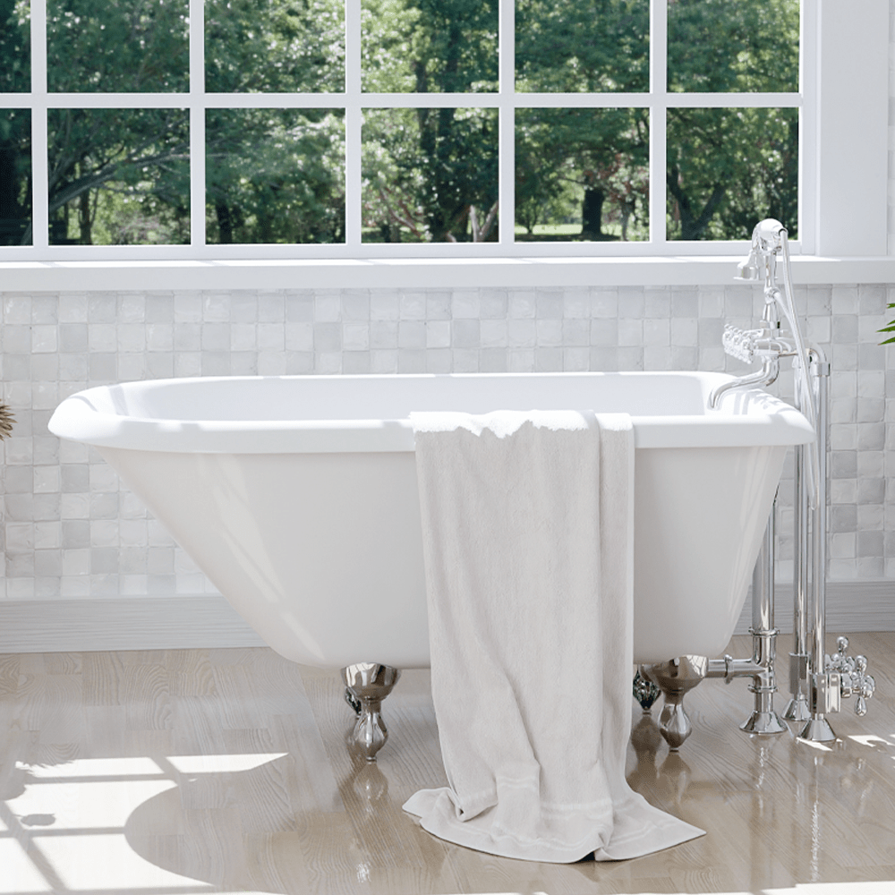 48" Hearne Cast Iron Roll-Top Clawfoot Tub