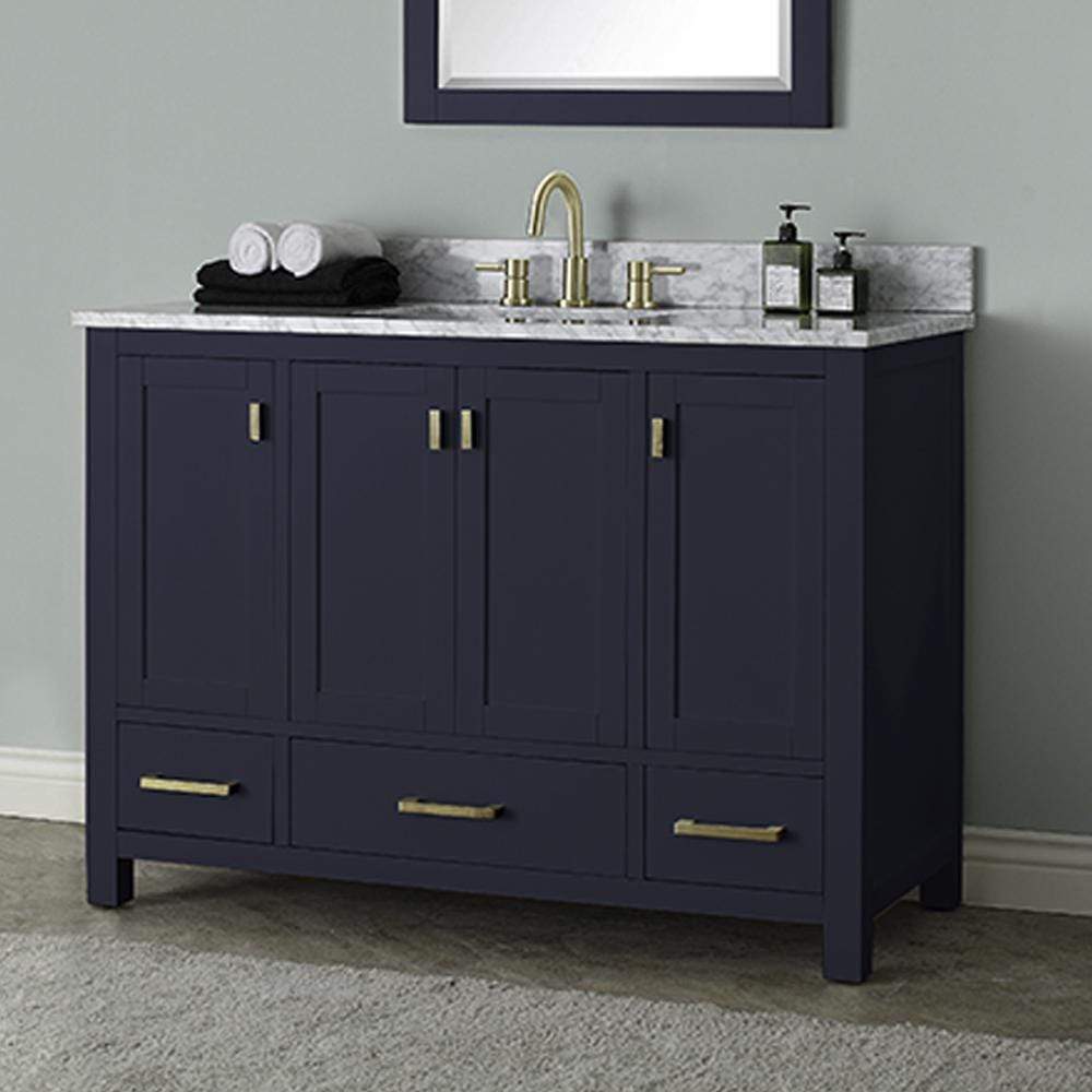 48" Romani Vanity Cabinet for Rectangular Undermount Sink - Navy Blue