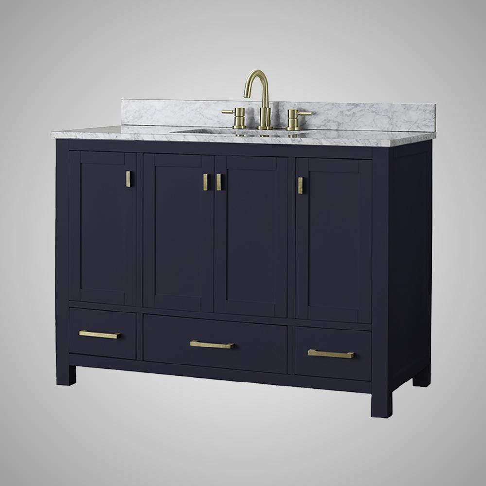 48" Romani Vanity Cabinet for Rectangular Undermount Sink - Navy Blue