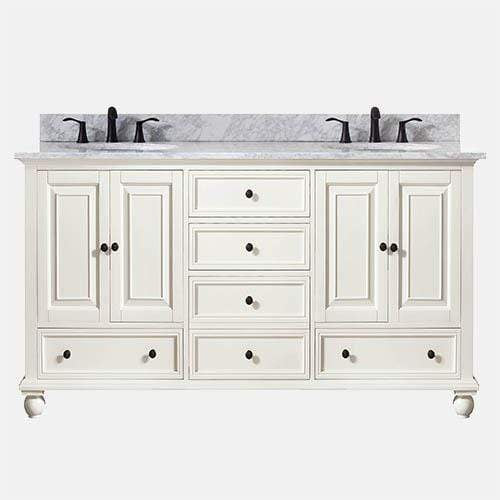 60" Bosler Double Vanity for Oval Undermount Sinks