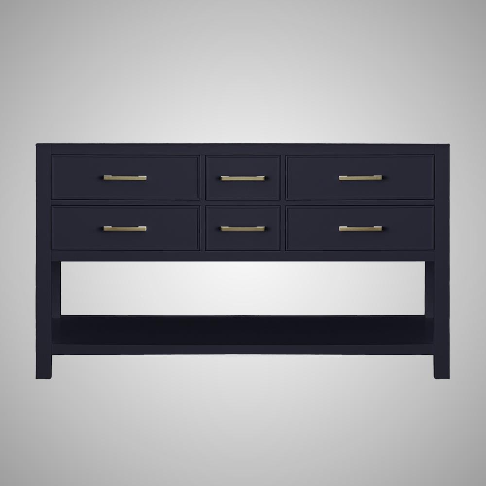 60" Maurizio Vanity Cabinet for Oval Undermount Sink - Navy Blue