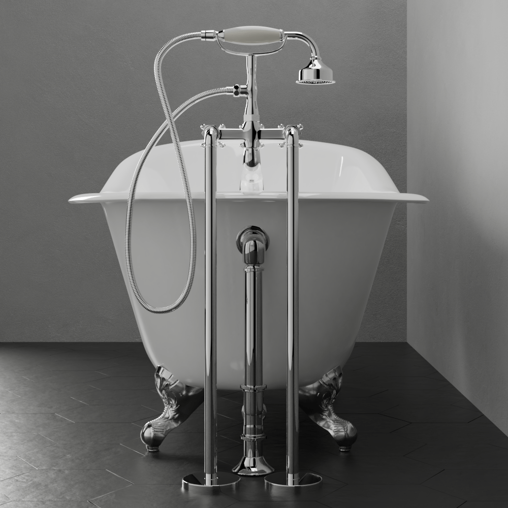 60" Odessa Cast Iron Slipper Clawfoot Tub - Ball & Claw Feet