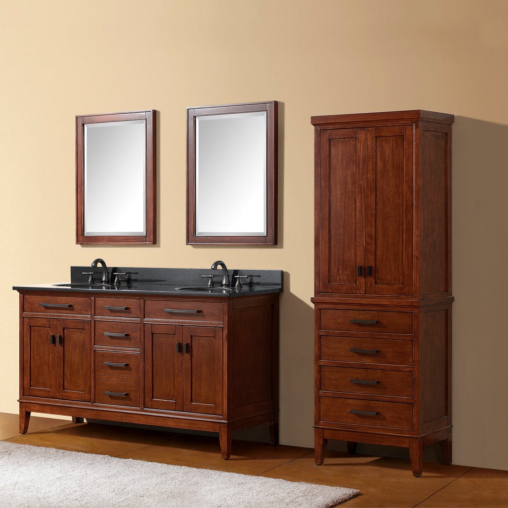 60" Sheridan Double Vanity for Oval Undermount Sinks