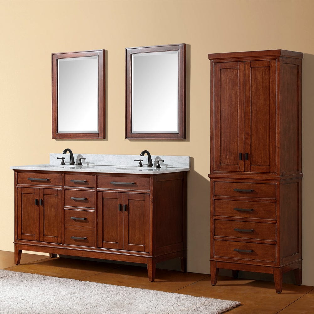 60" Sheridan Double Vanity for Oval Undermount Sinks