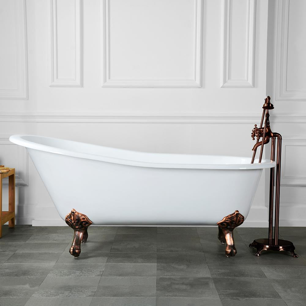 61" Kilgore Cast Iron Slipper Clawfoot Tub