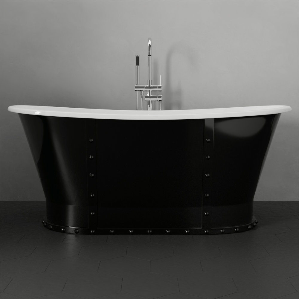67" Montrose Cast Iron Skirted Bateau Tub