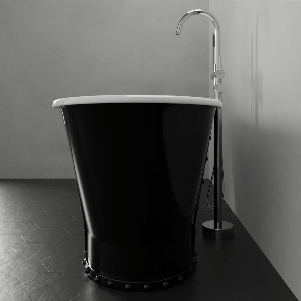 67" Montrose Cast Iron Skirted Bateau Tub
