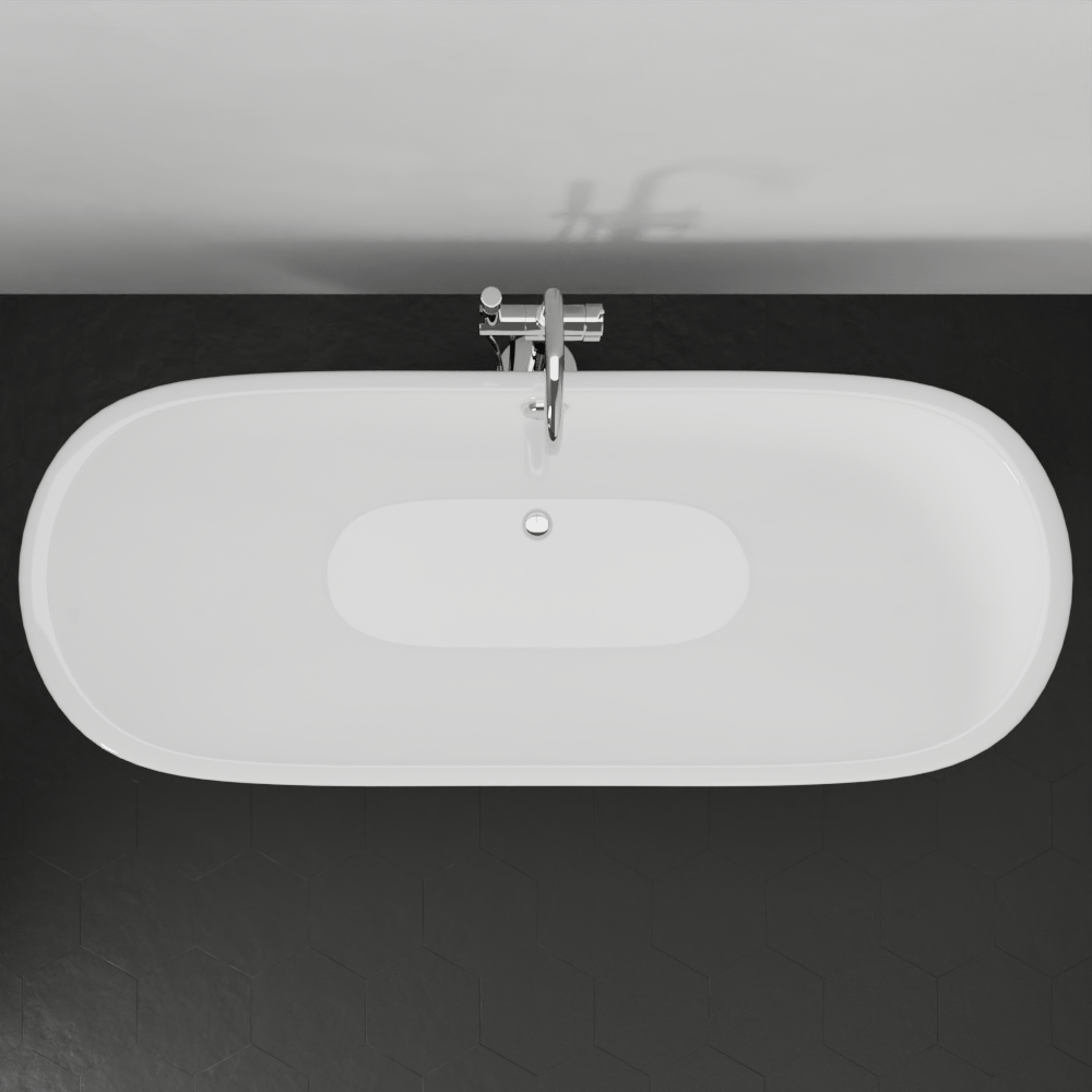67" Montrose Cast Iron Skirted Bateau Tub