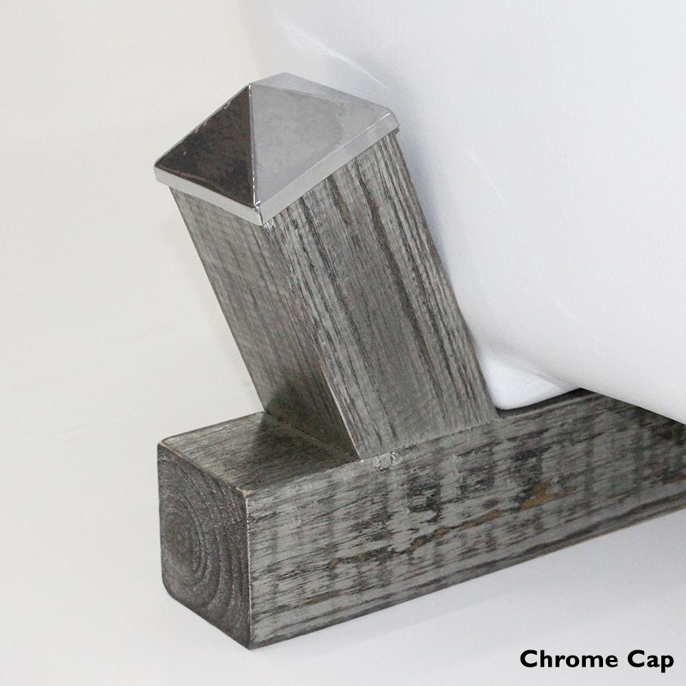 68" Farmstead Acrylic Double-Slipper Clawfoot Tub - Dark Wood Base