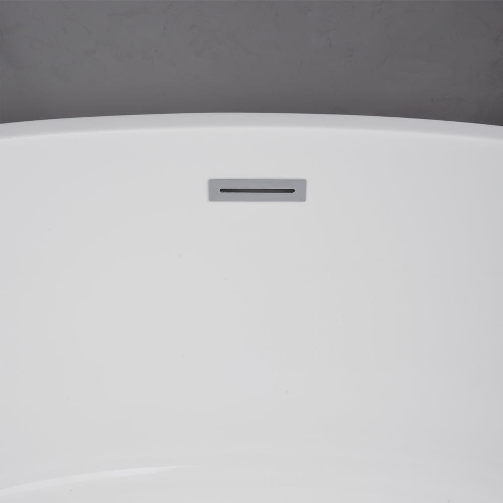 71" Carzer Acrylic Double-Slipper Freestanding Tub