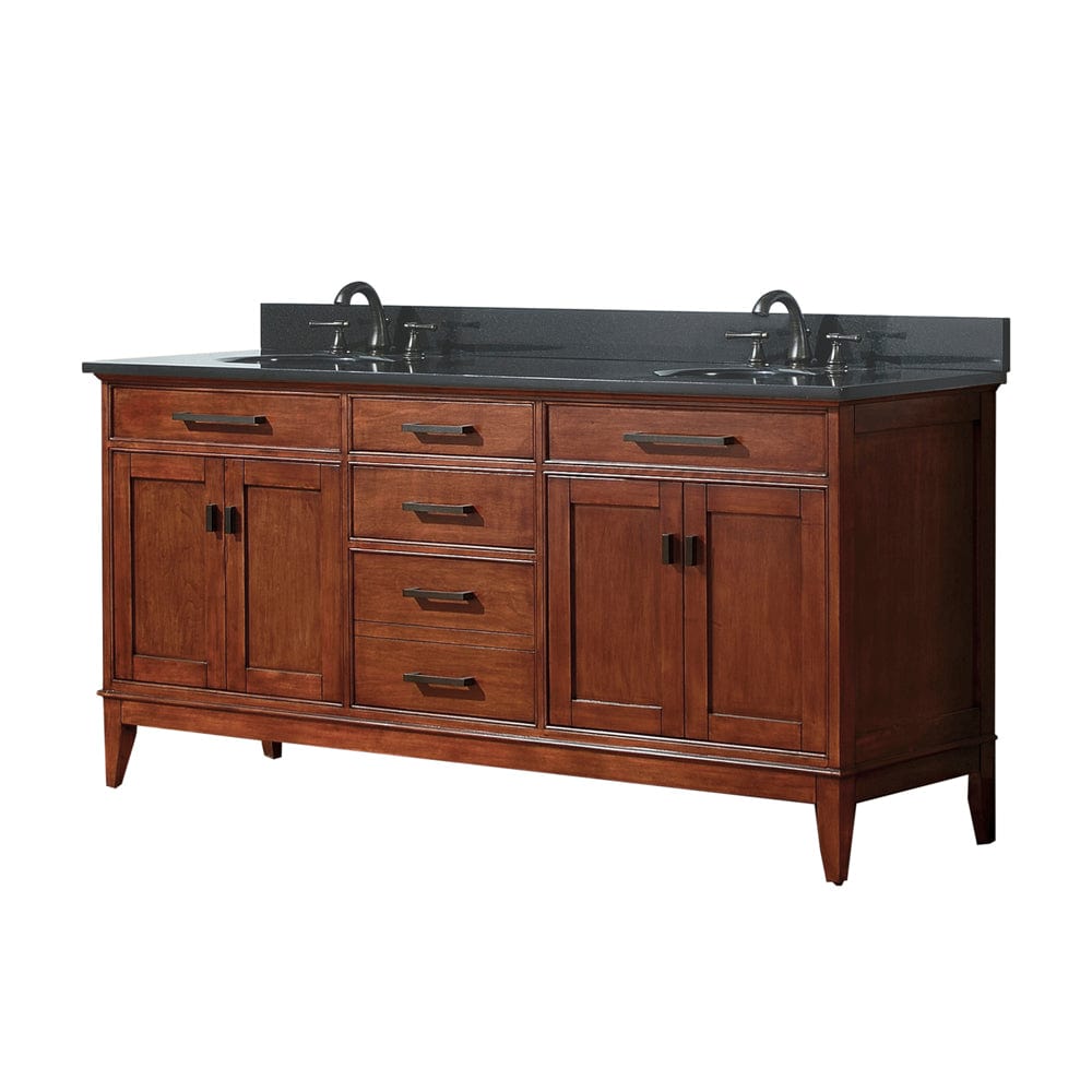72" Sheridan Double Vanity for Oval Undermount Sinks