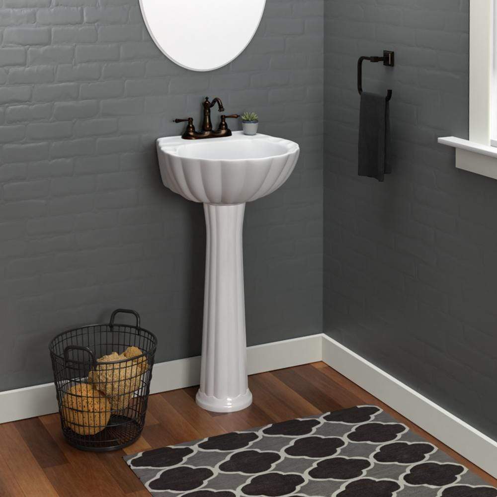 Alma Vitreous China Pedestal Sink
