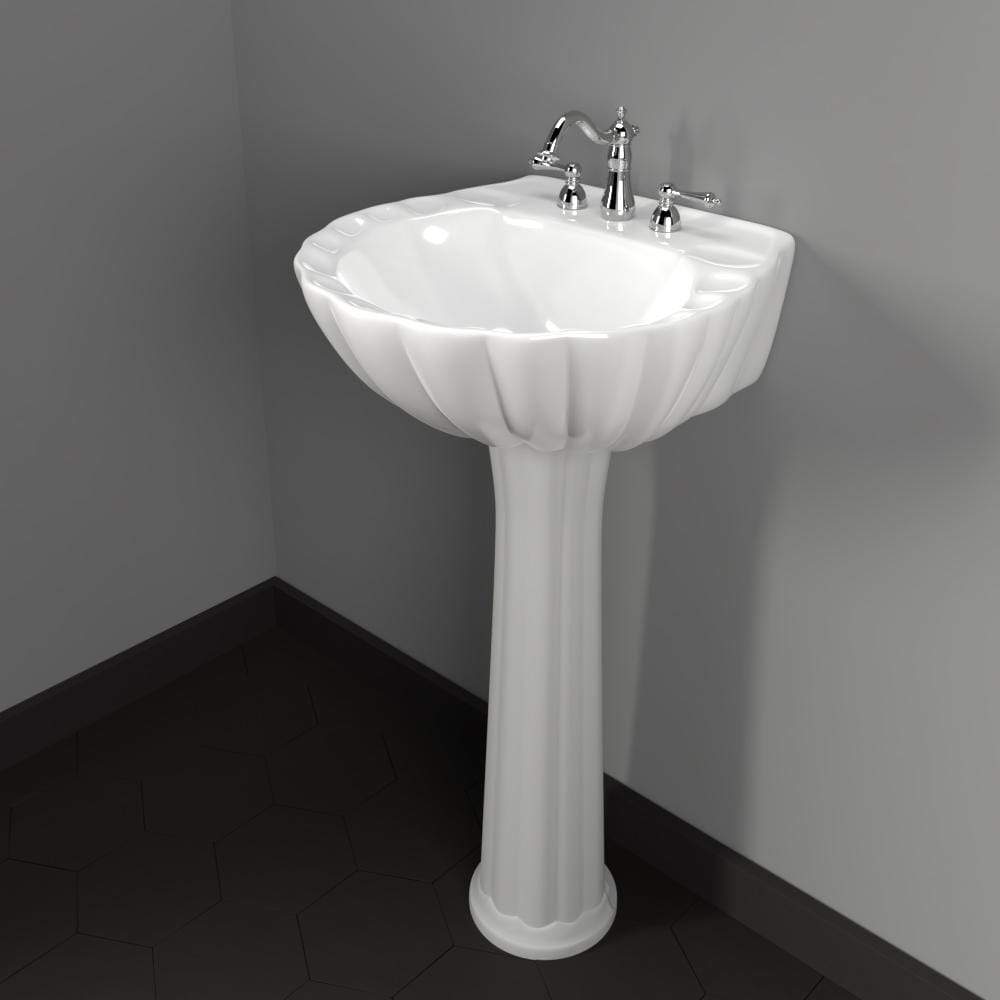 Alma Vitreous China Pedestal Sink