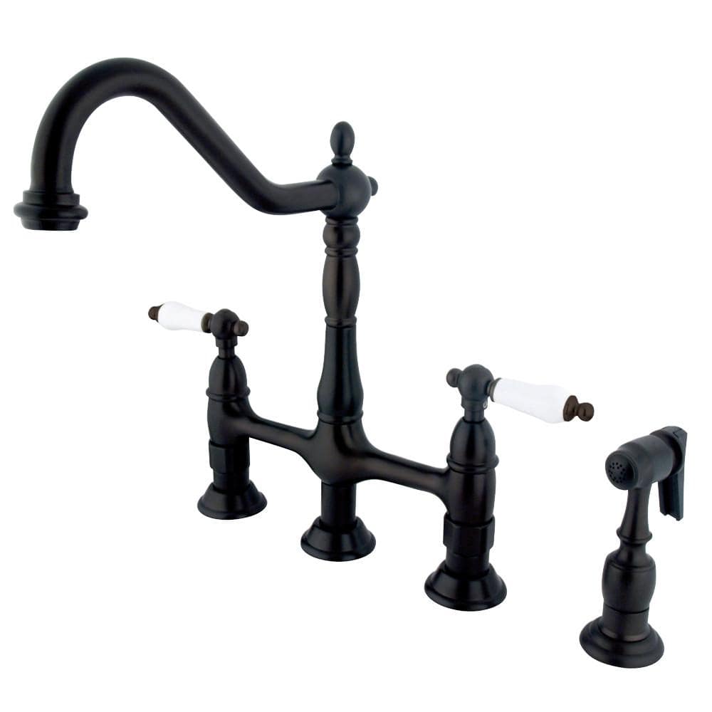 Alonso Bridge Kitchen Faucet with Brass Sprayer