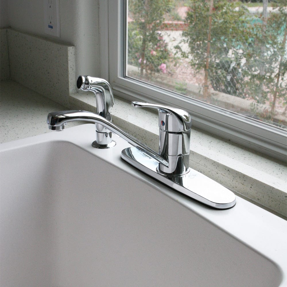 Amber Single Handle Kitchen Faucet with Side Sprayer