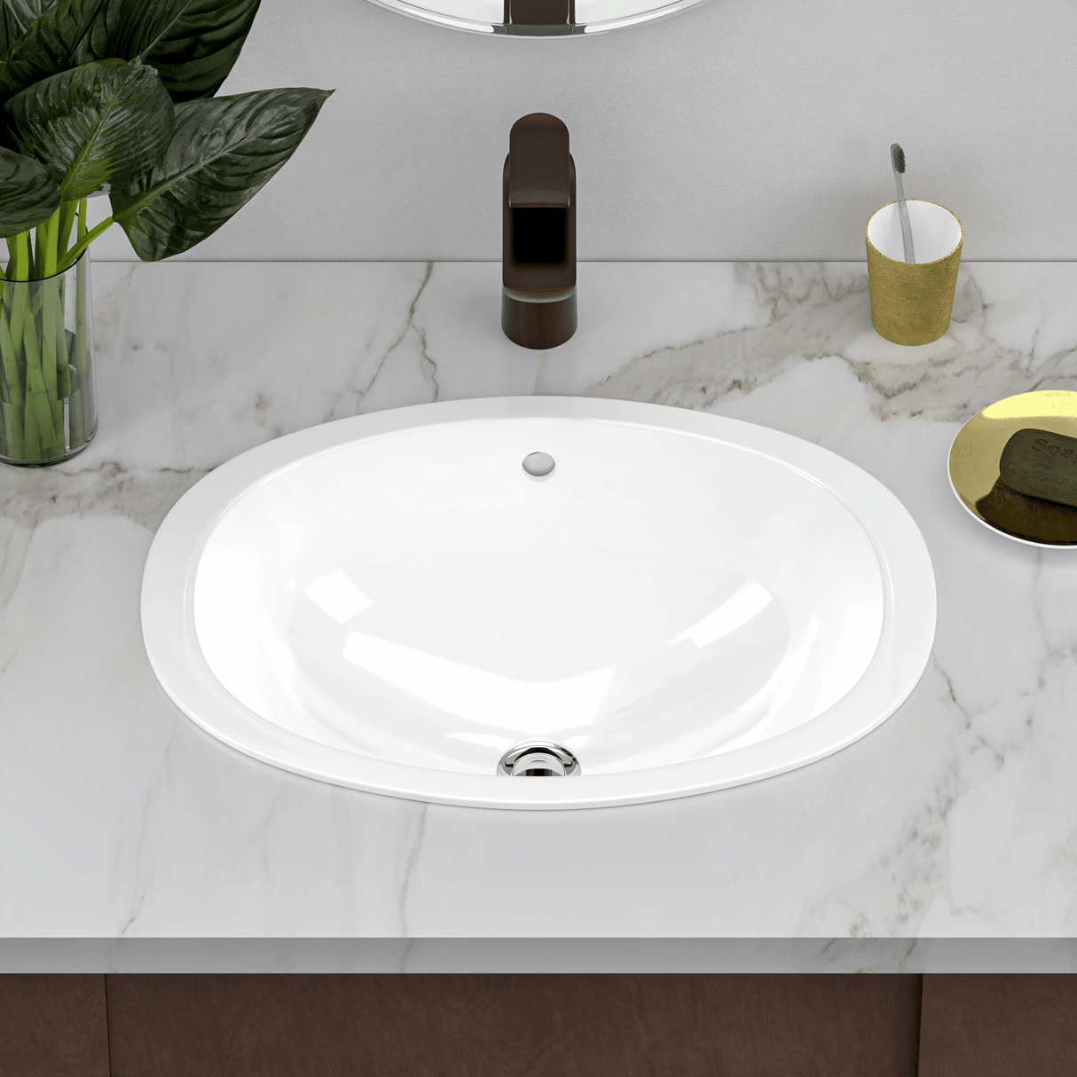 Anders Vitreous China Drop-In Sink