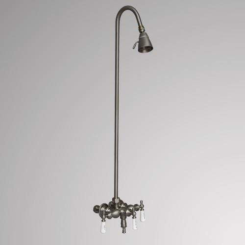 Antique-Style Diverter Tub Faucet with Standard Shower Head