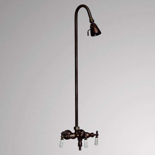 Antique-Style Diverter Tub Faucet with Standard Shower Head