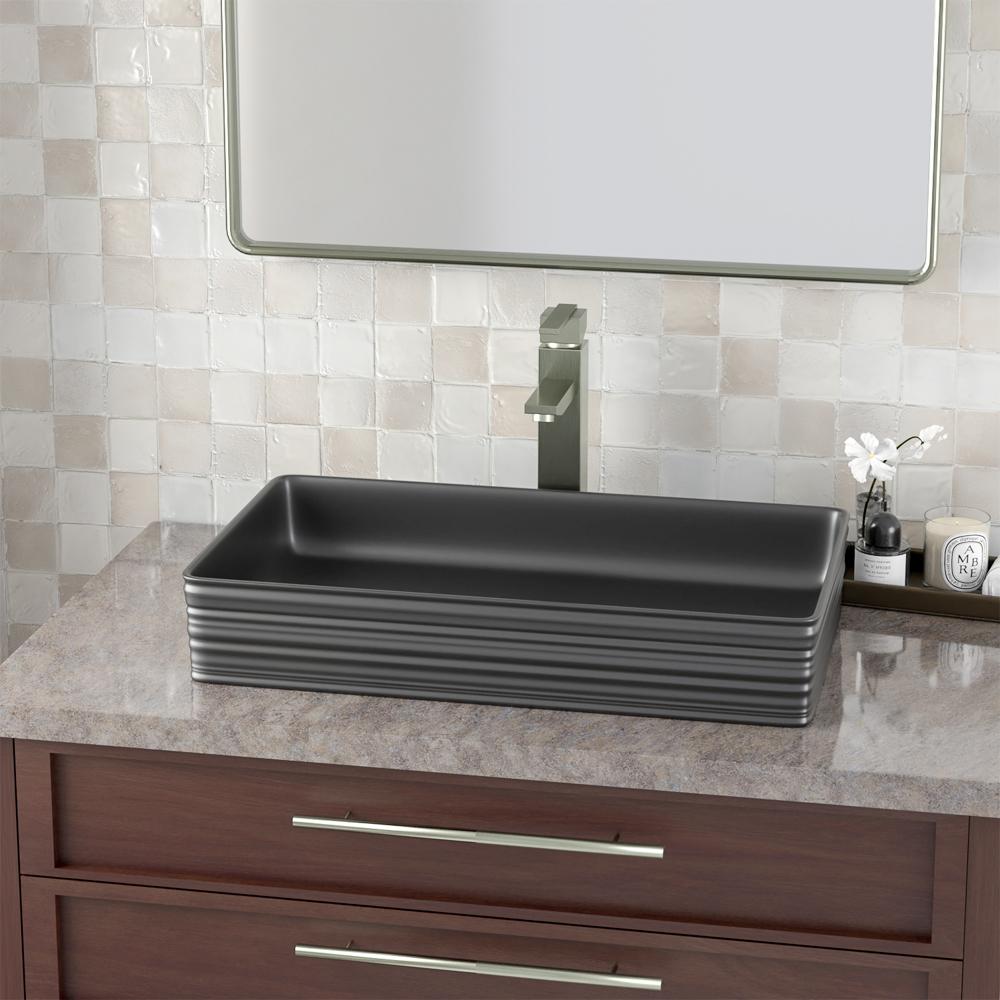 Arnelle Vitreous China Vessel Sink - Matte Black