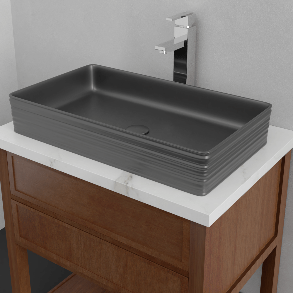 Arnelle Vitreous China Vessel Sink - Matte Black