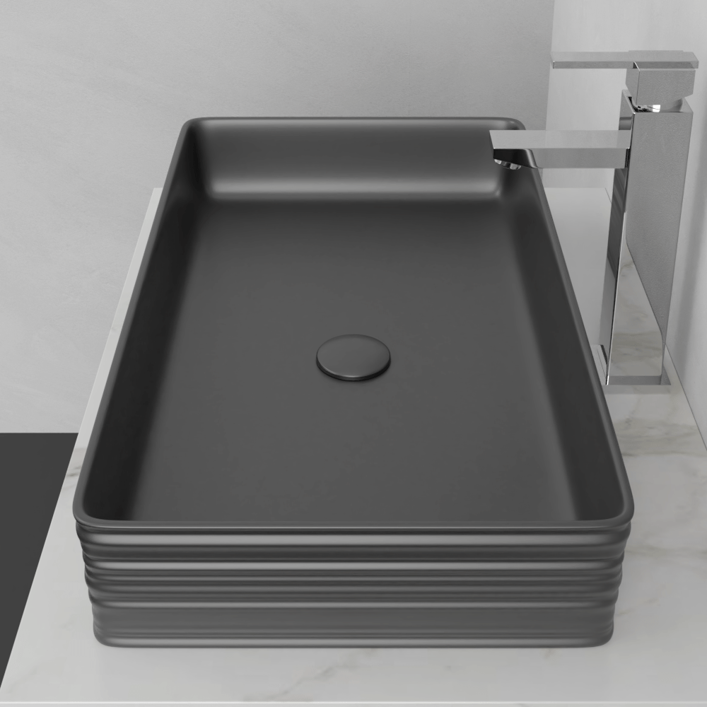 Arnelle Vitreous China Vessel Sink - Matte Black