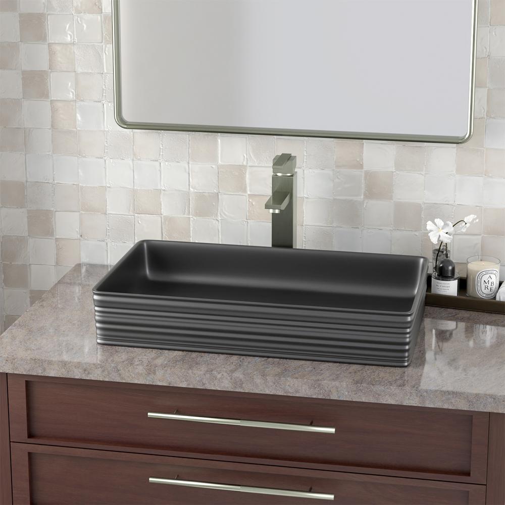 Arnelle Vitreous China Vessel Sink - Matte Gray
