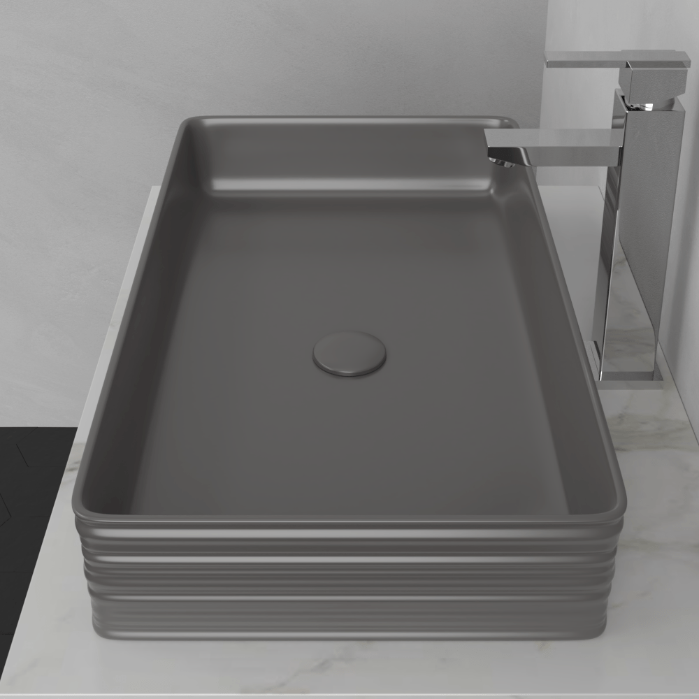 Arnelle Vitreous China Vessel Sink - Matte Gray