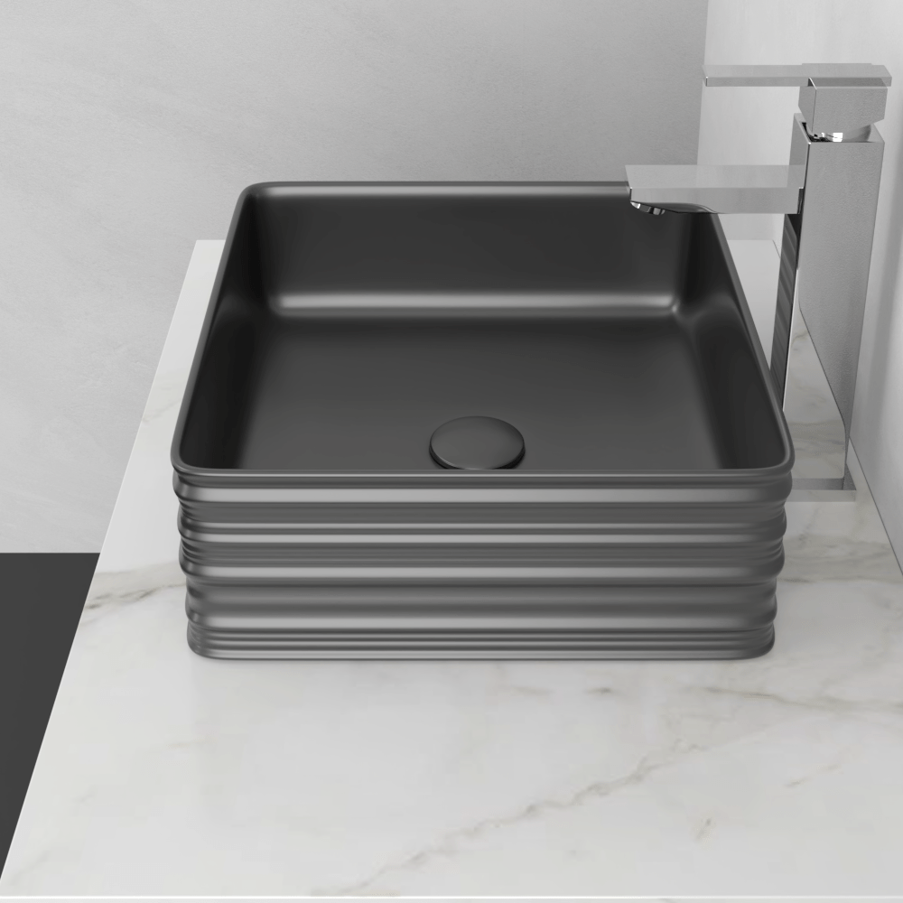 Arrosa Vitreous China Vessel Sink - Matte Black