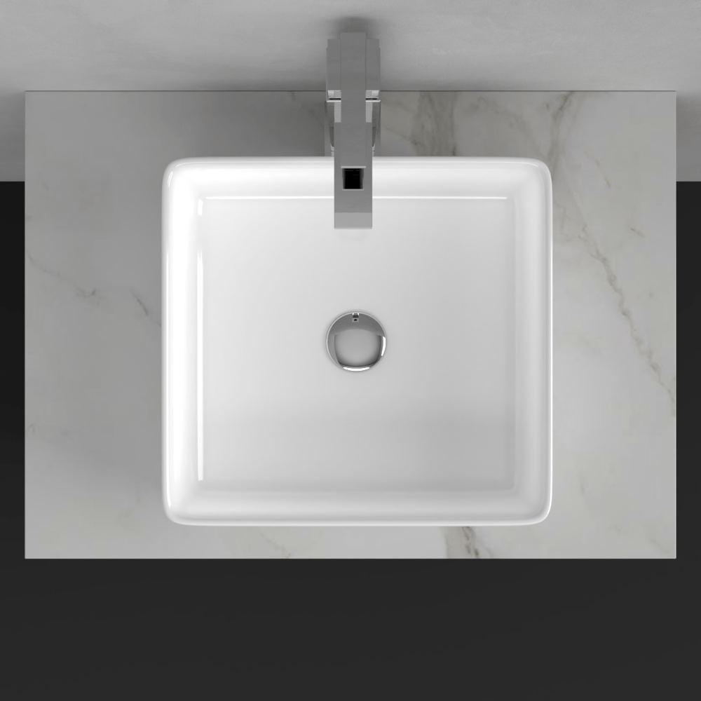 Arva Vitreous China Vessel Sink - Decorative Exterior