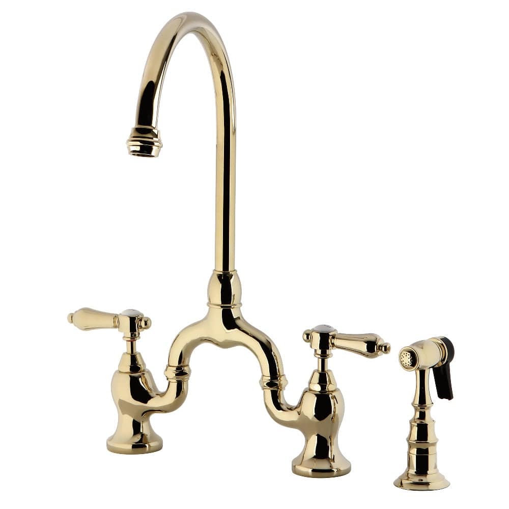 Aston Bridge Kitchen Faucet with Brass Sprayer