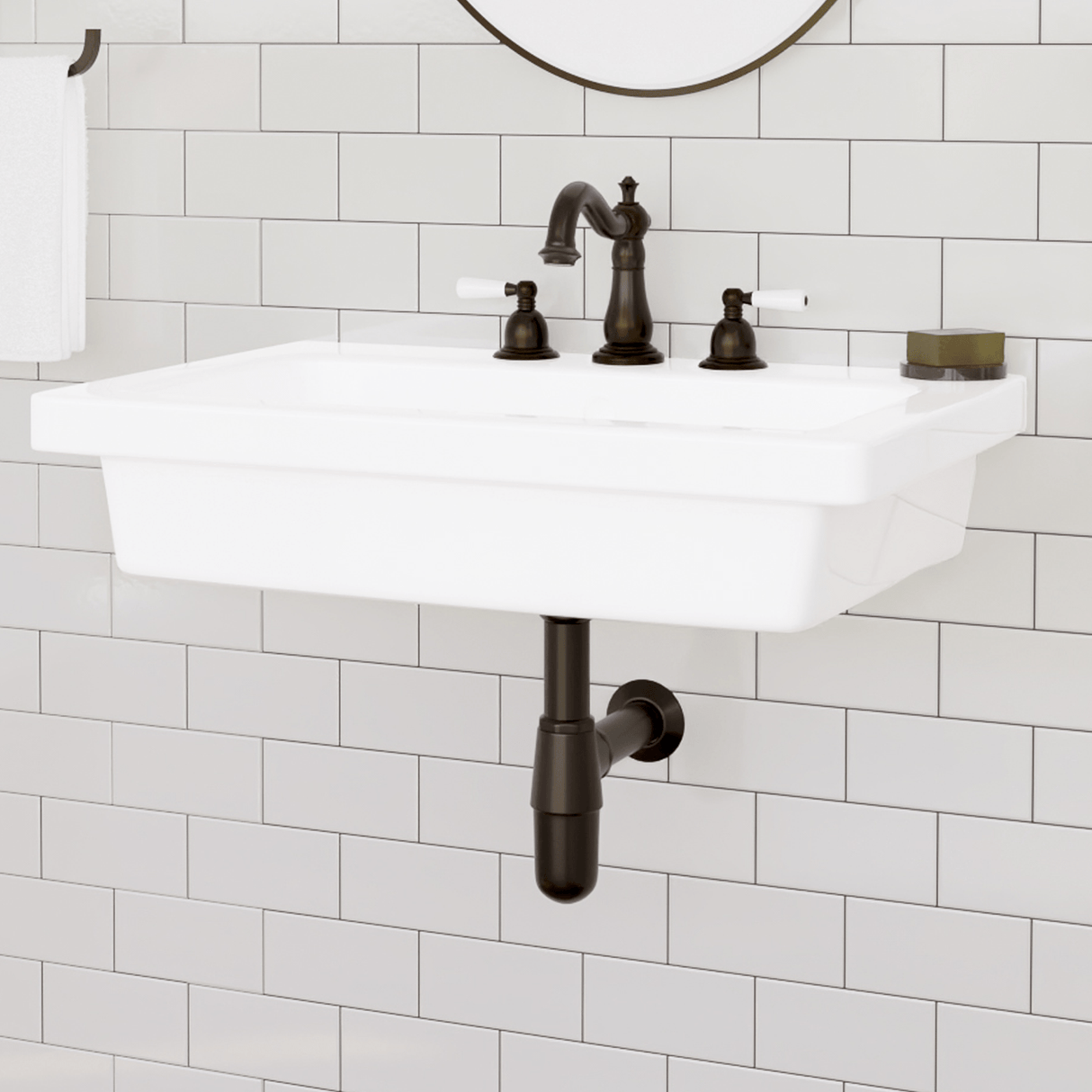 Aurora 300 Vitreous China Wall-Mount Sink