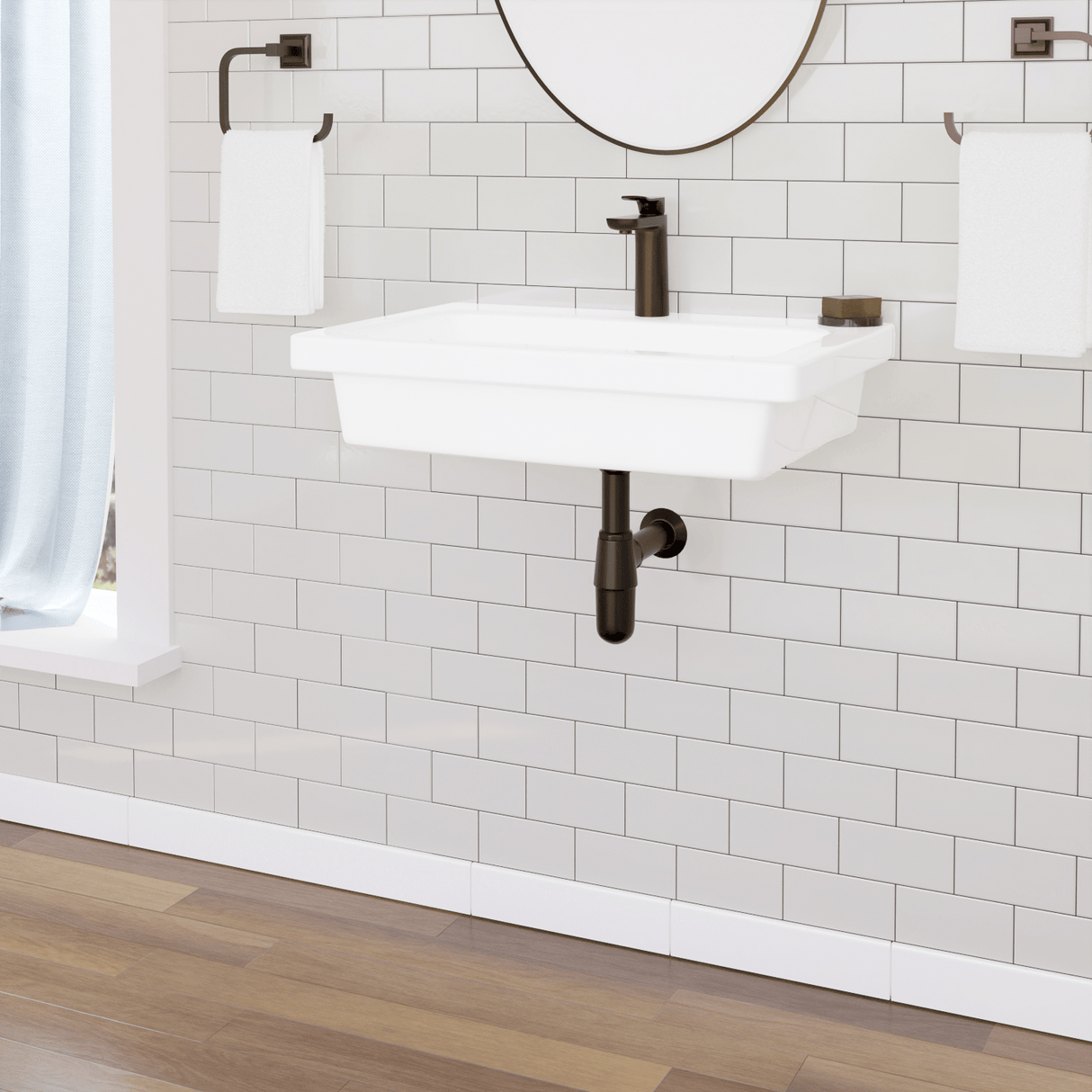 Aurora 300 Vitreous China Wall-Mount Sink