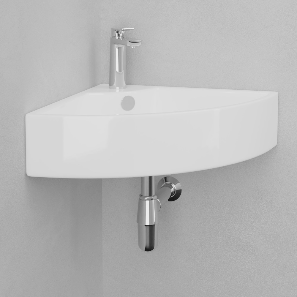 Aysel Vitreous China Corner Wall-Mount Sink
