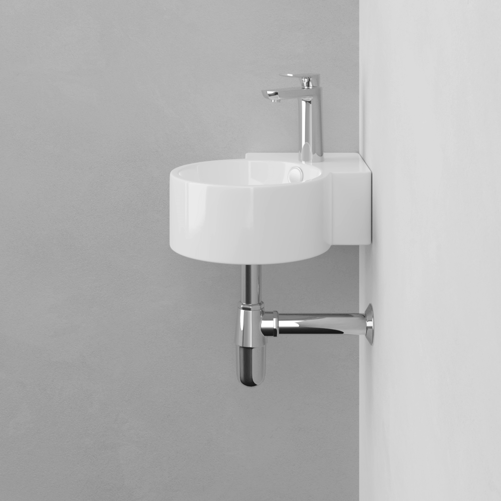 Aza Vitreous China Corner Wall-Mount Sink