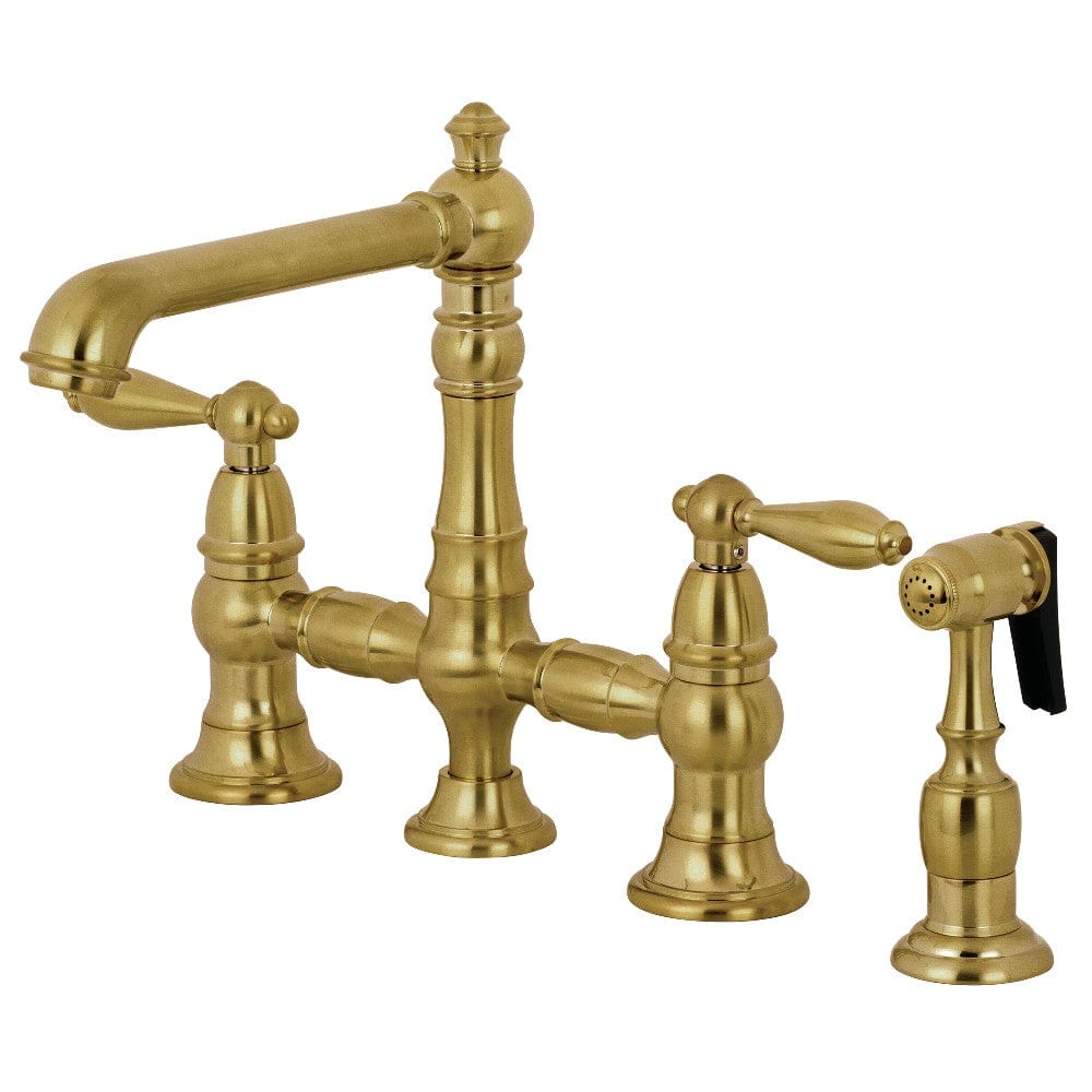 Bobben Bridge Kitchen Faucet with Brass Sprayer