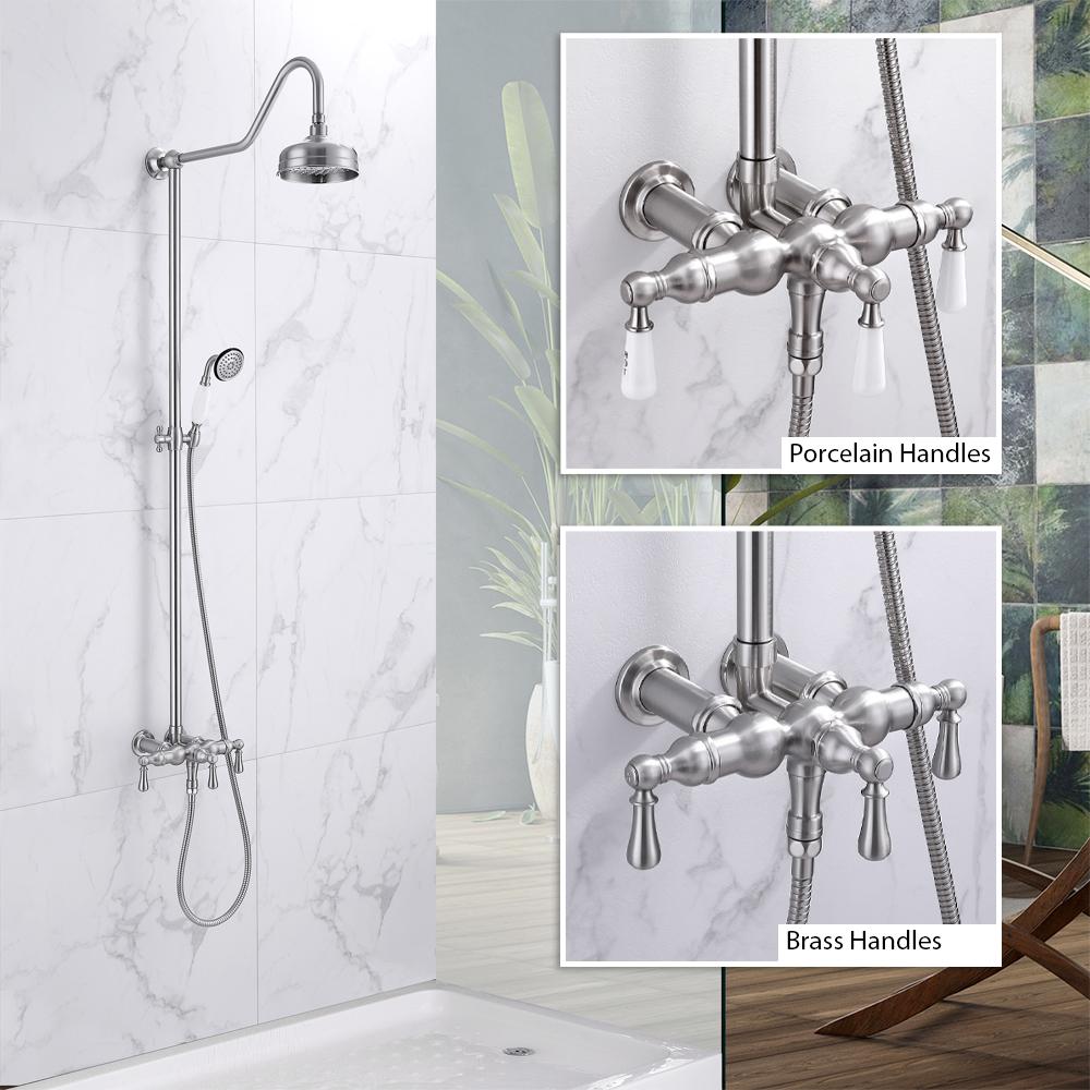 Boone Exposed Pipe Shower with Hand Shower