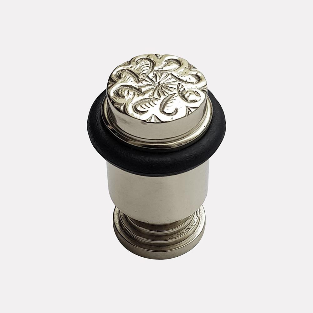 Cast Brass Curled Design Doorstop