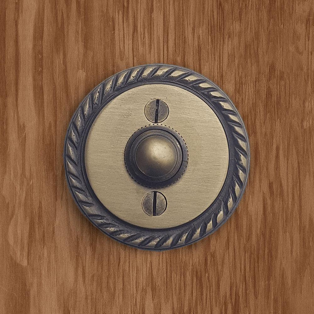 Cast Brass Rope Round Doorbell