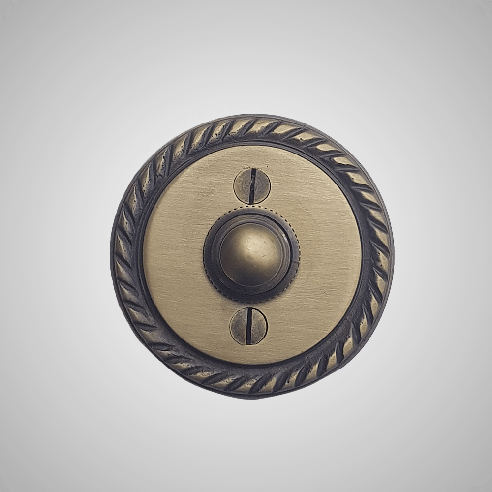 Cast Brass Rope Round Doorbell