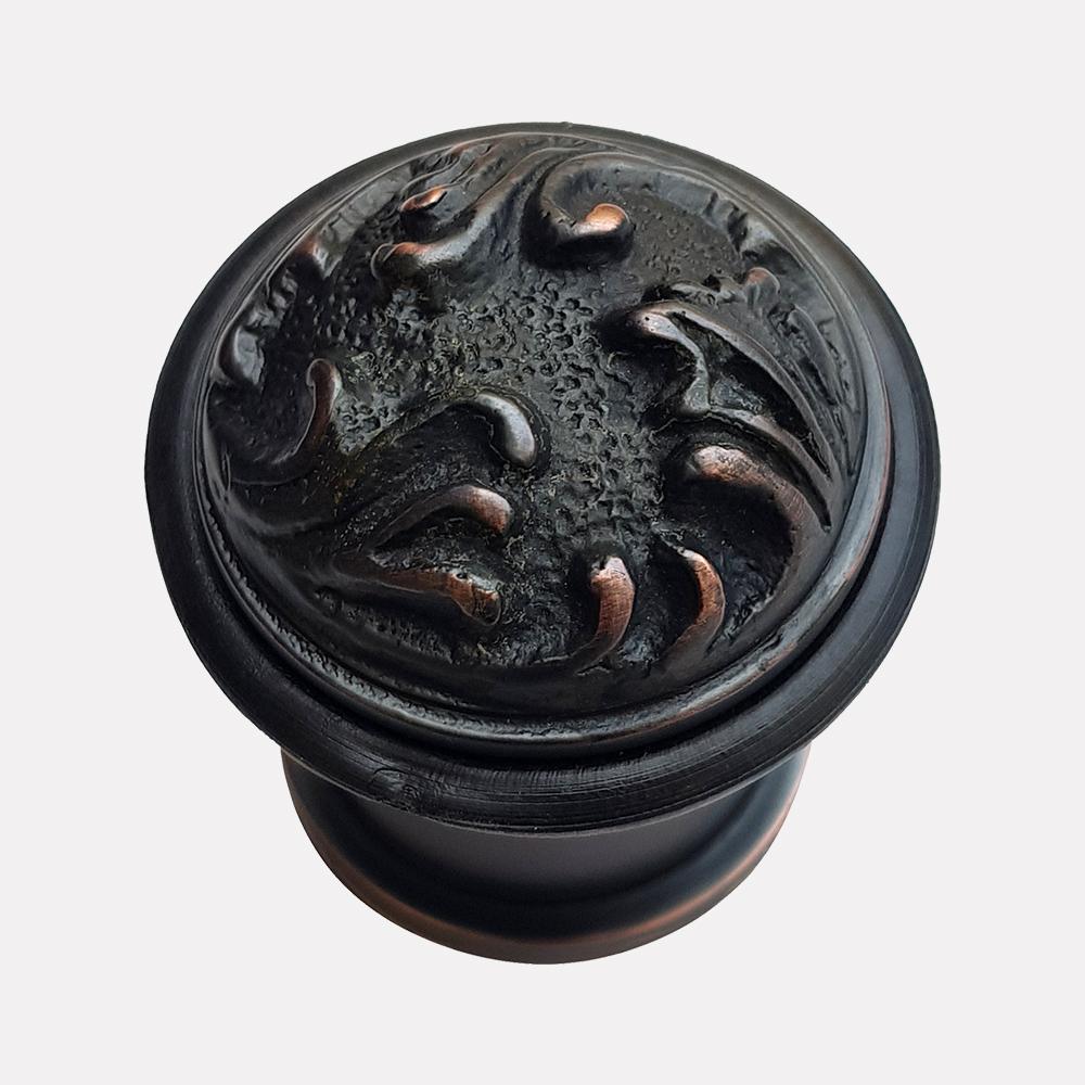 Cast Brass Scrolled Design Doorstop - Pattern 1