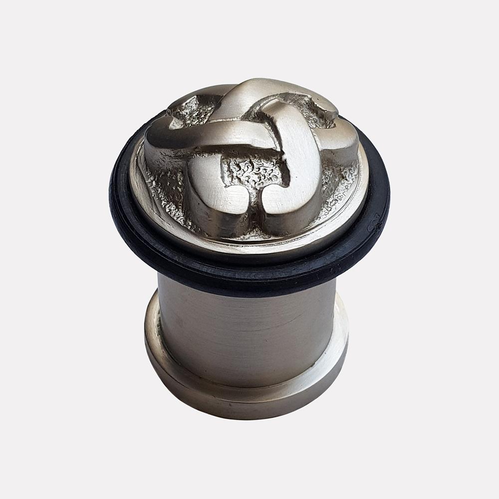 Cast Brass Scrolled Design Doorstop - Pattern 2