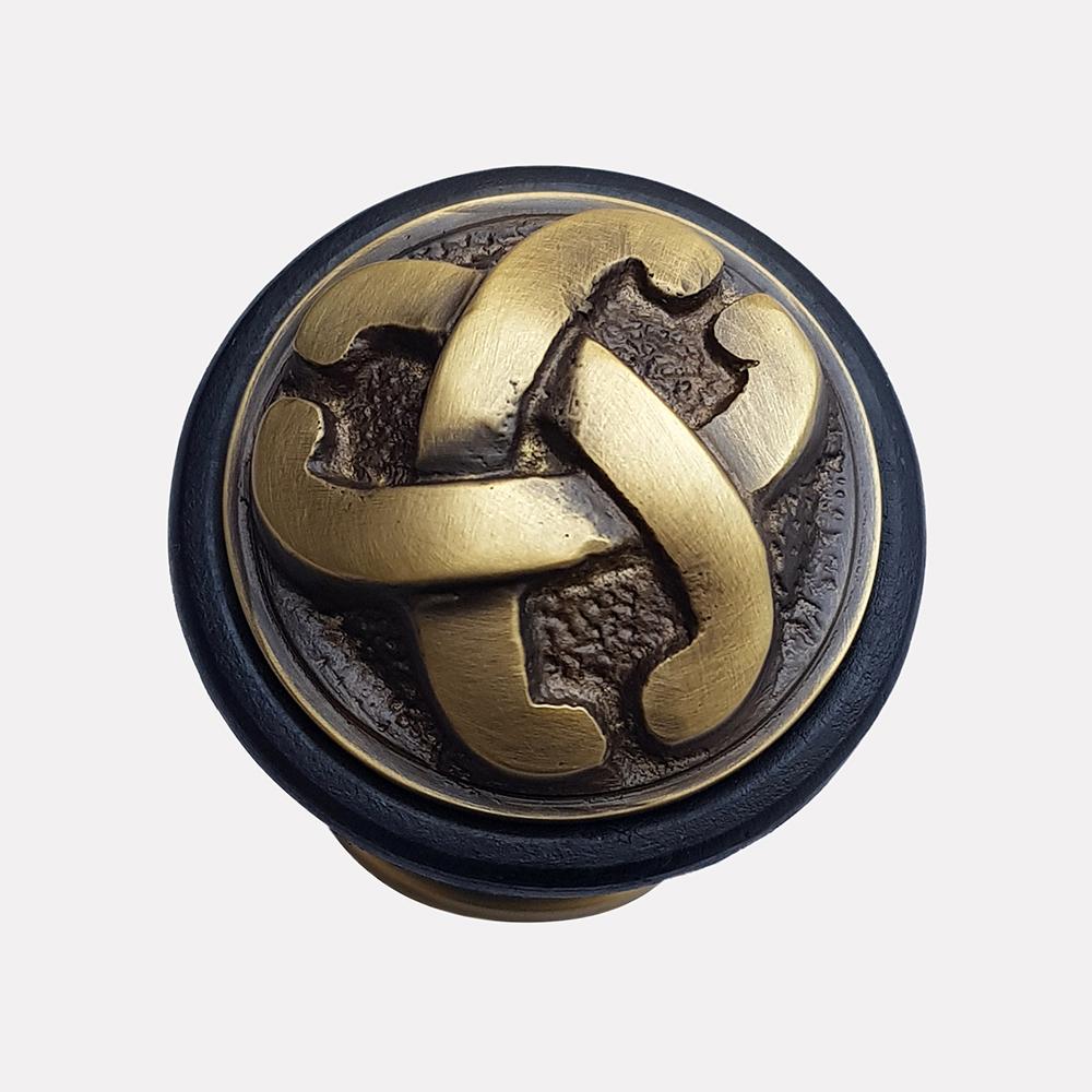 Cast Brass Scrolled Design Doorstop - Pattern 2