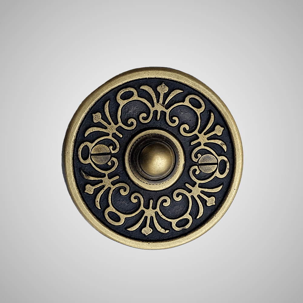 Cast Brass Scrolled Doorbell